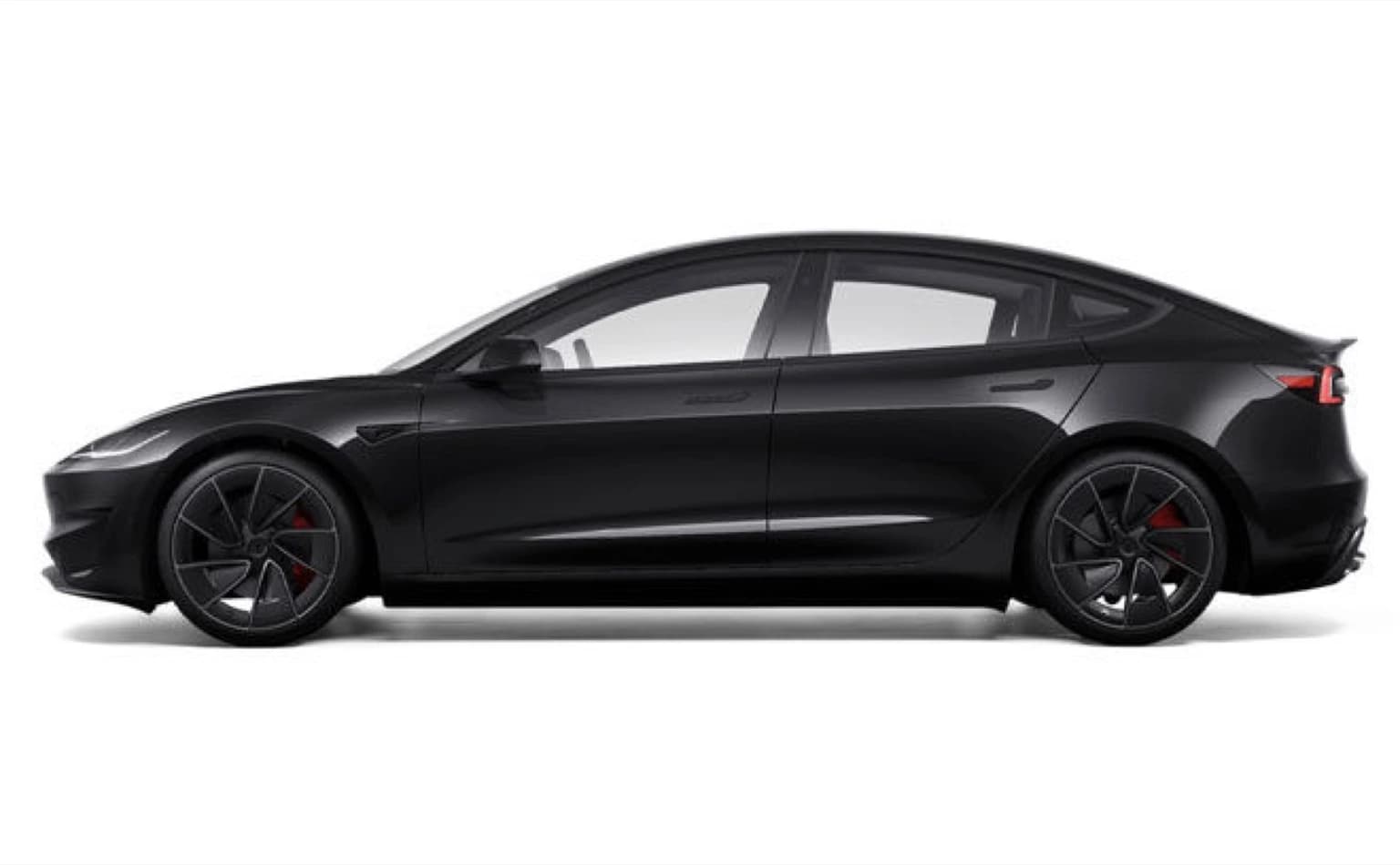 Tesla Model 3 Performance Highland – pohled z boku