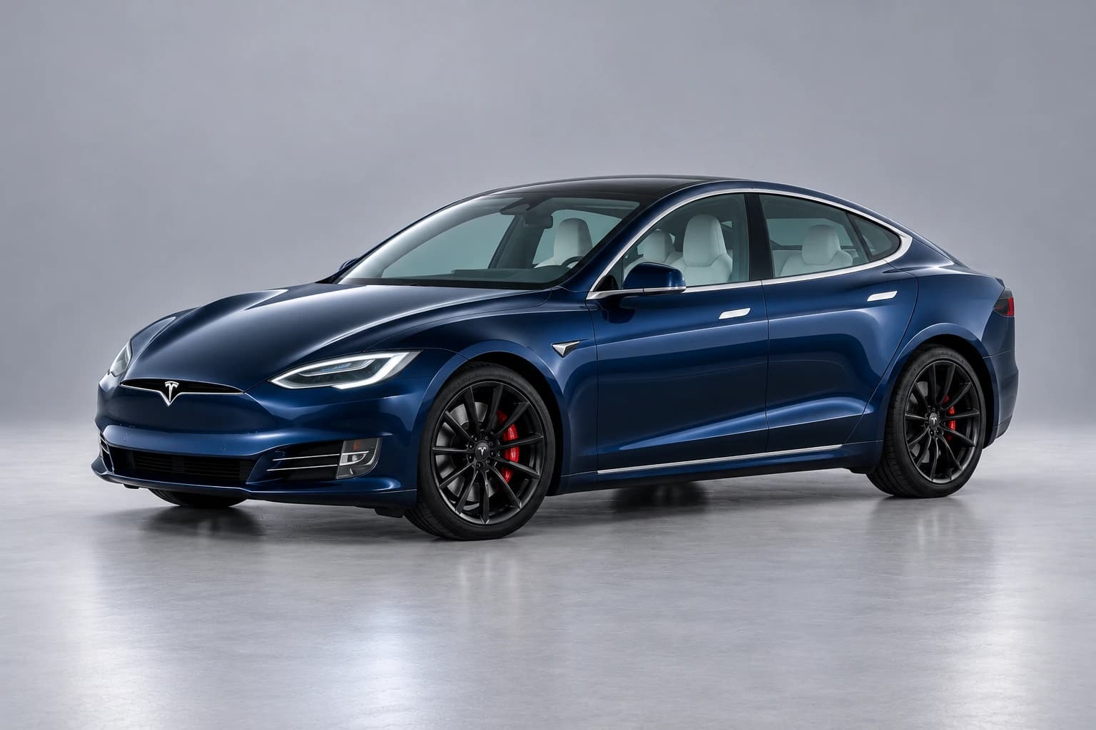 Tesla Model S Performance Raven – studiová fotografie